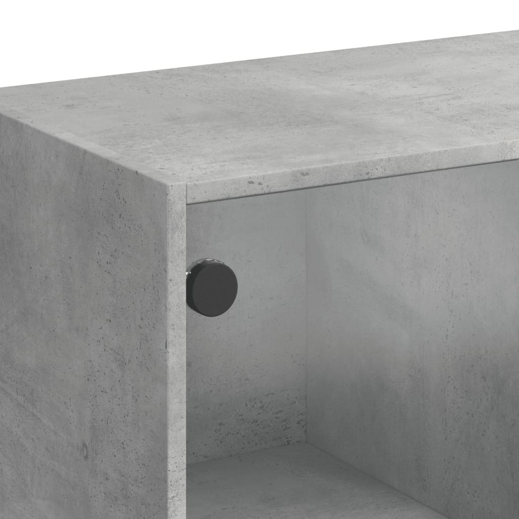 Highboard S Dvířky Betonově Šedý 68X37X109 Cm Kompozitní Dřevo