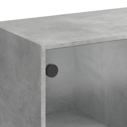 Highboard S Dvířky Betonově Šedý 68X37X109 Cm Kompozitní Dřevo