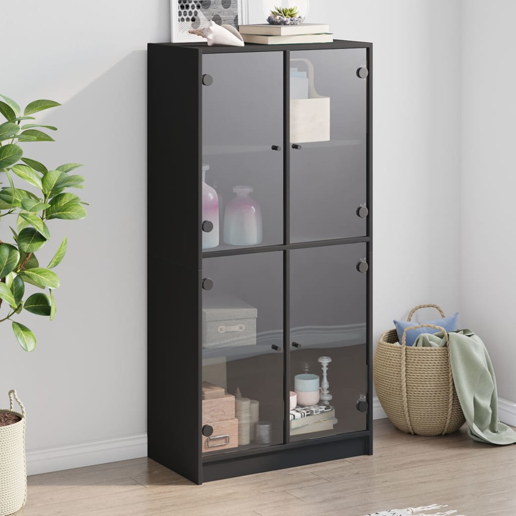 Highboard S Dvířky 68 X 37 X 142 Cm Kompozitní Dřevo