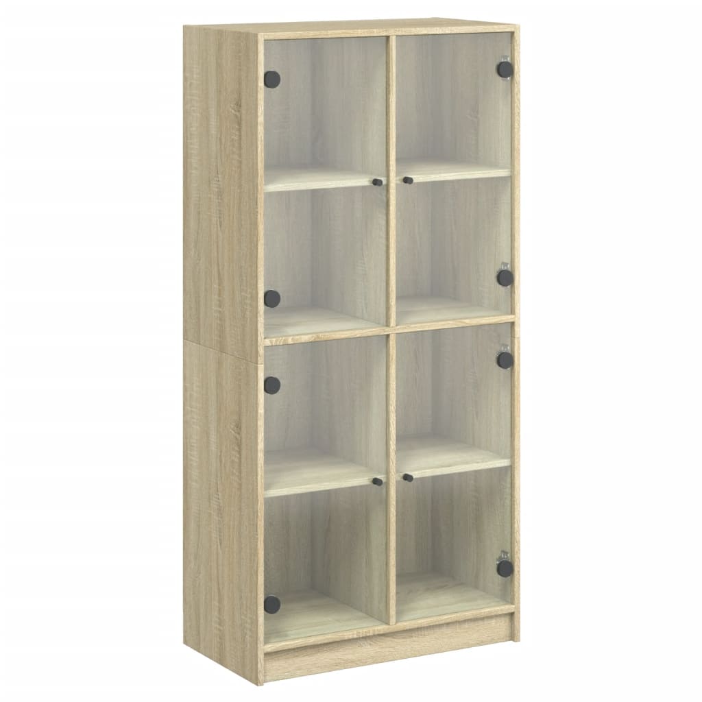 Highboard S Dvířky 68 X 37 X 142 Cm Kompozitní Dřevo