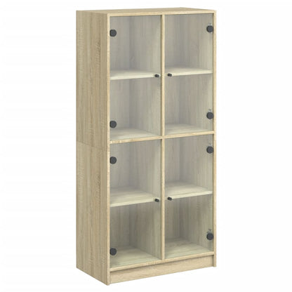 Highboard S Dvířky 68 X 37 X 142 Cm Kompozitní Dřevo