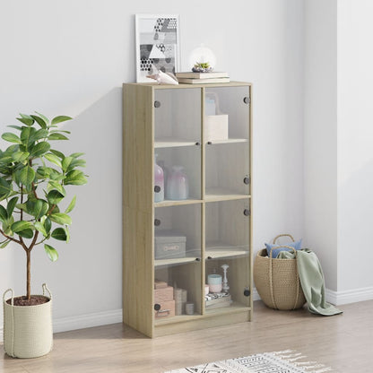 Highboard S Dvířky 68 X 37 X 142 Cm Kompozitní Dřevo