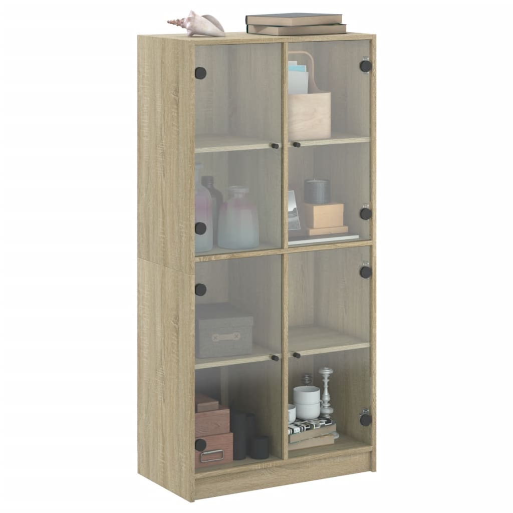 Highboard S Dvířky 68 X 37 X 142 Cm Kompozitní Dřevo