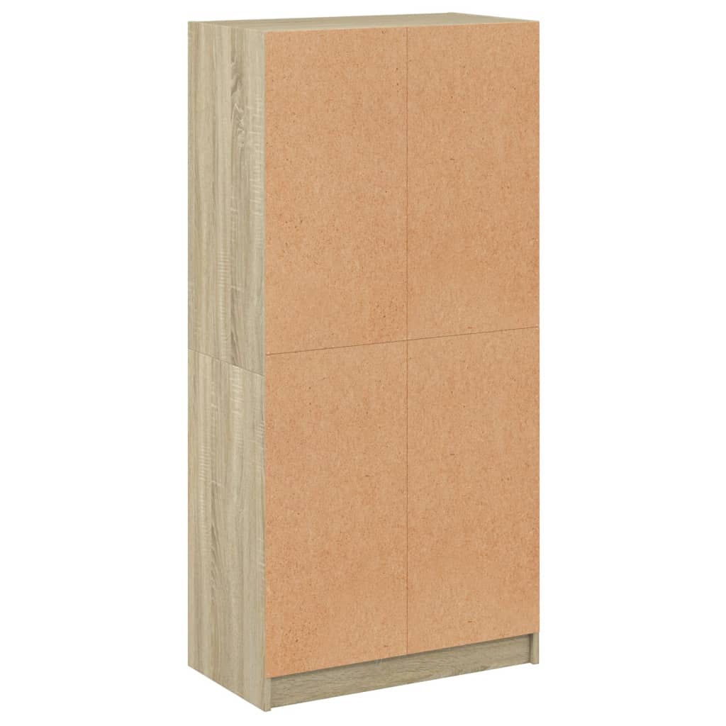 Highboard S Dvířky 68 X 37 X 142 Cm Kompozitní Dřevo