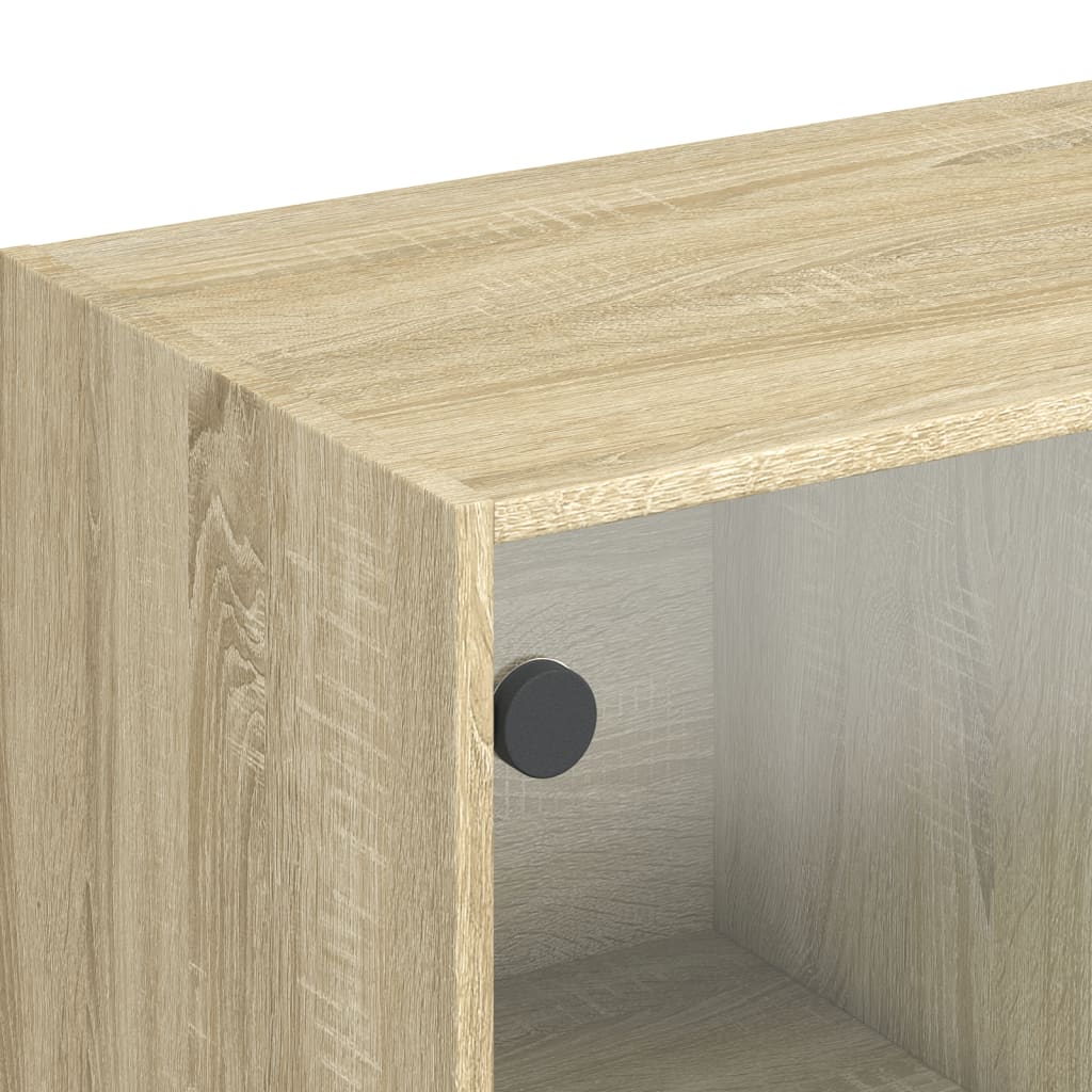 Highboard S Dvířky 68 X 37 X 142 Cm Kompozitní Dřevo