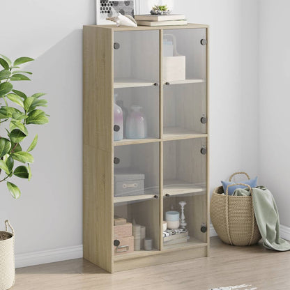 Highboard S Dvířky 68 X 37 X 142 Cm Kompozitní Dřevo
