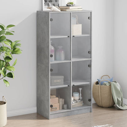 Highboard S Dvířky 68 X 37 X 142 Cm Kompozitní Dřevo