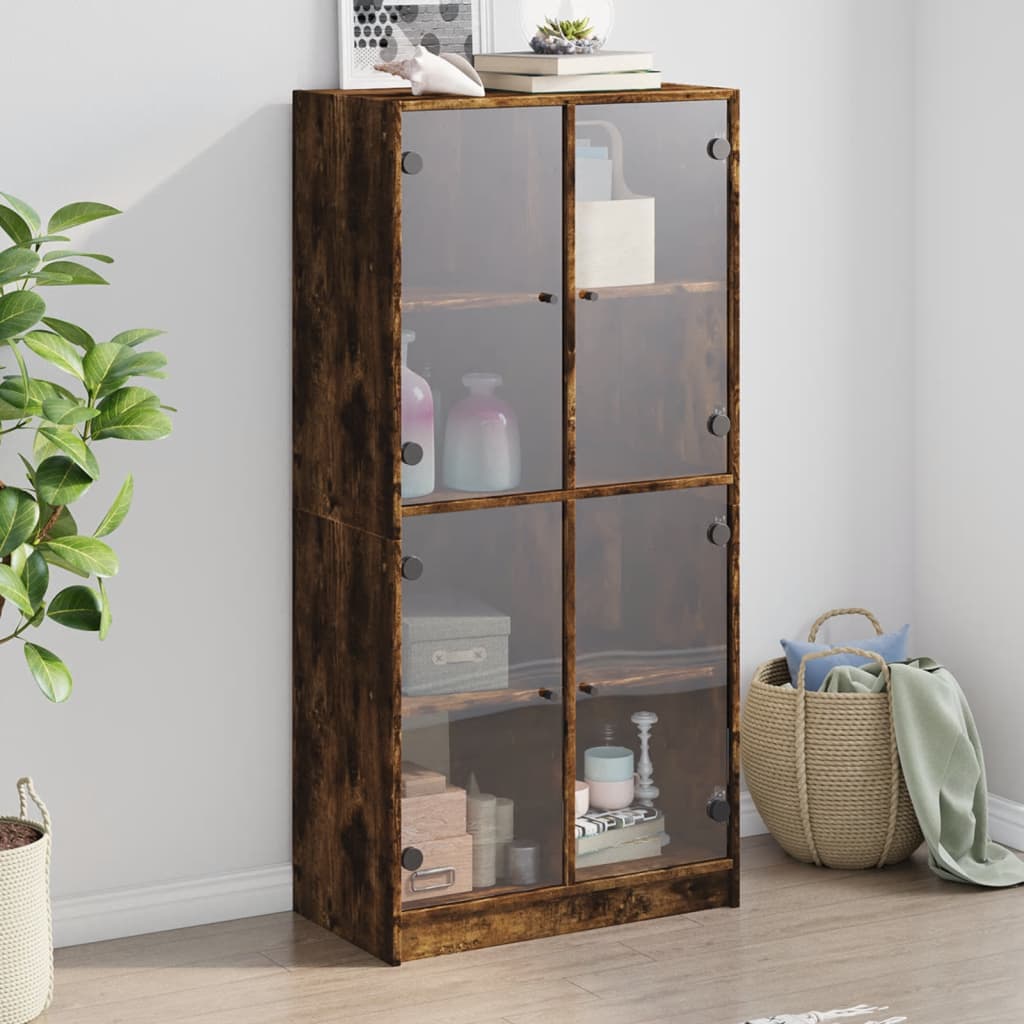 Highboard S Dvířky 68 X 37 X 142 Cm Kompozitní Dřevo