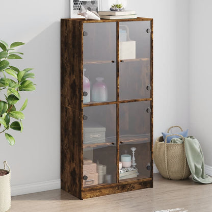 Highboard S Dvířky 68 X 37 X 142 Cm Kompozitní Dřevo