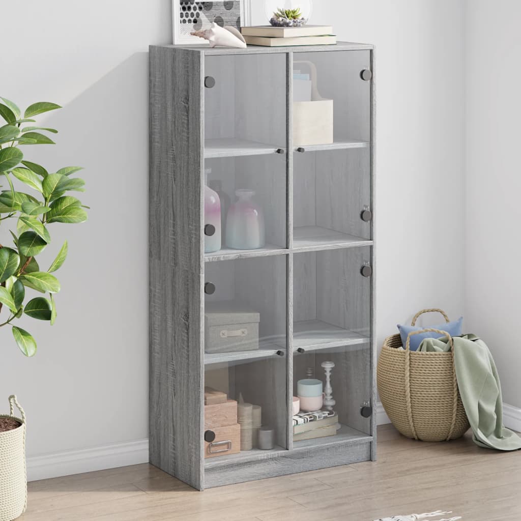 Highboard S Dvířky 68 X 37 X 142 Cm Kompozitní Dřevo
