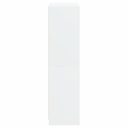 Highboard S Dvířky Bílý 68 X 37 X 142 Cm Kompozitní Dřevo