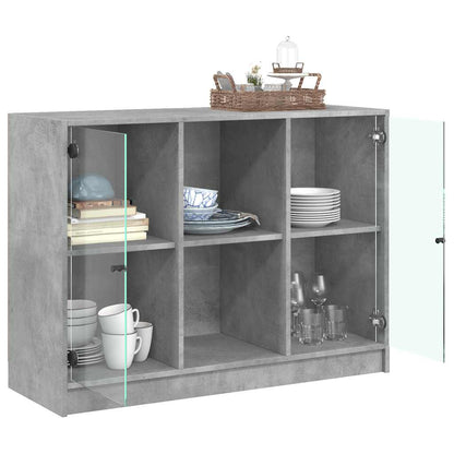 Příborník Betonově Šedý 102 X 37 X 75,5 Cm Kompozitní Dřevo