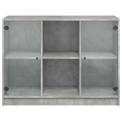 Příborník Betonově Šedý 102 X 37 X 75,5 Cm Kompozitní Dřevo