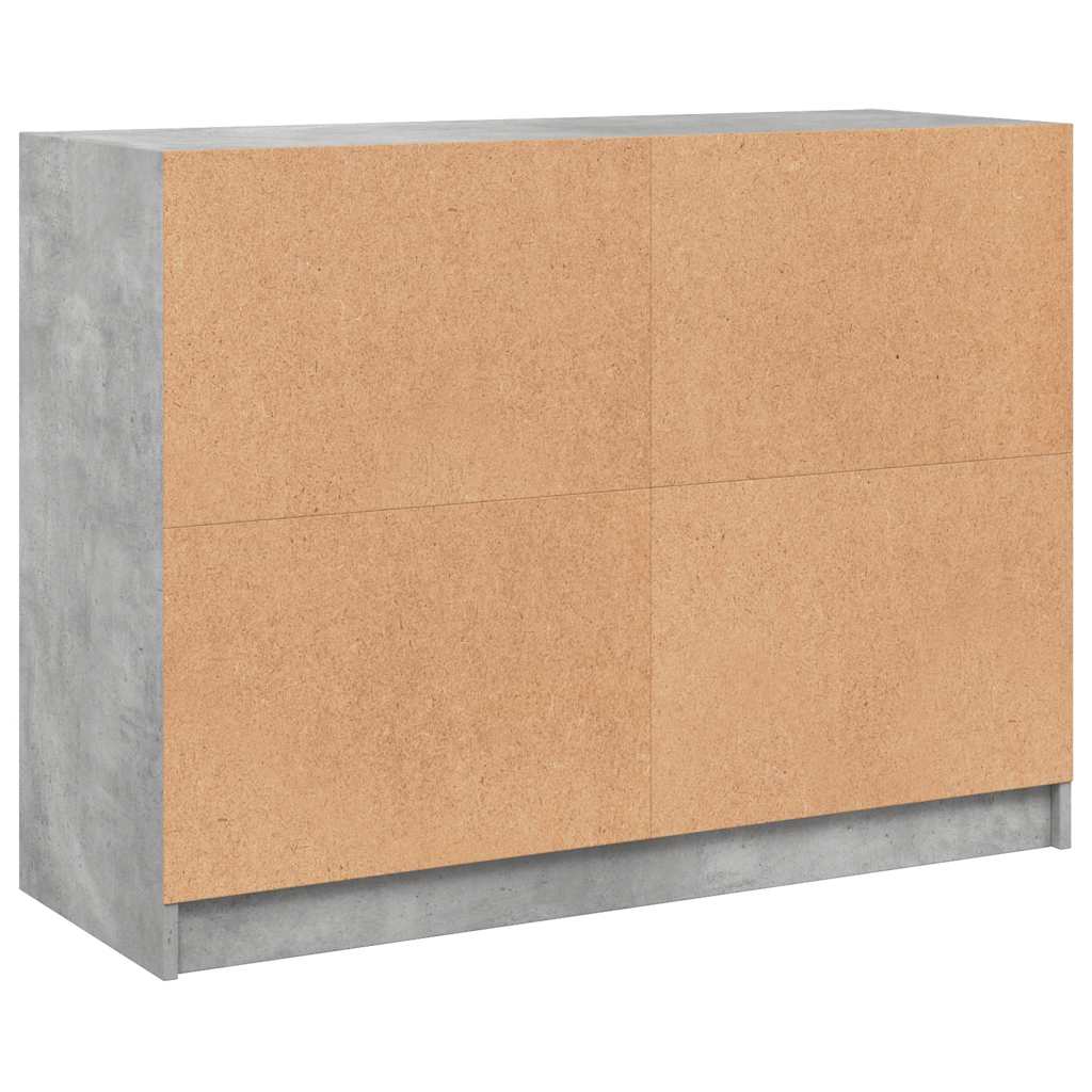 Příborník Betonově Šedý 102 X 37 X 75,5 Cm Kompozitní Dřevo