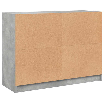 Příborník Betonově Šedý 102 X 37 X 75,5 Cm Kompozitní Dřevo