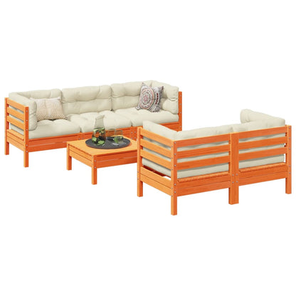 6Dílná Zahradní Sedací Souprava Podušky Borovice