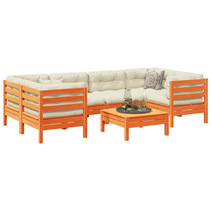 7Dílná Zahradní Sedací Souprava S Poduškami Masivní Douglaska