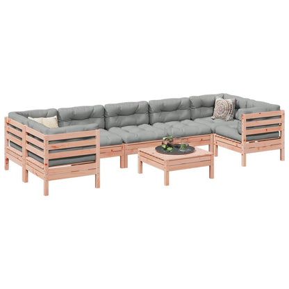 8Dílná Zahradní Sedací Souprava S Poduškami Masivní Douglaska