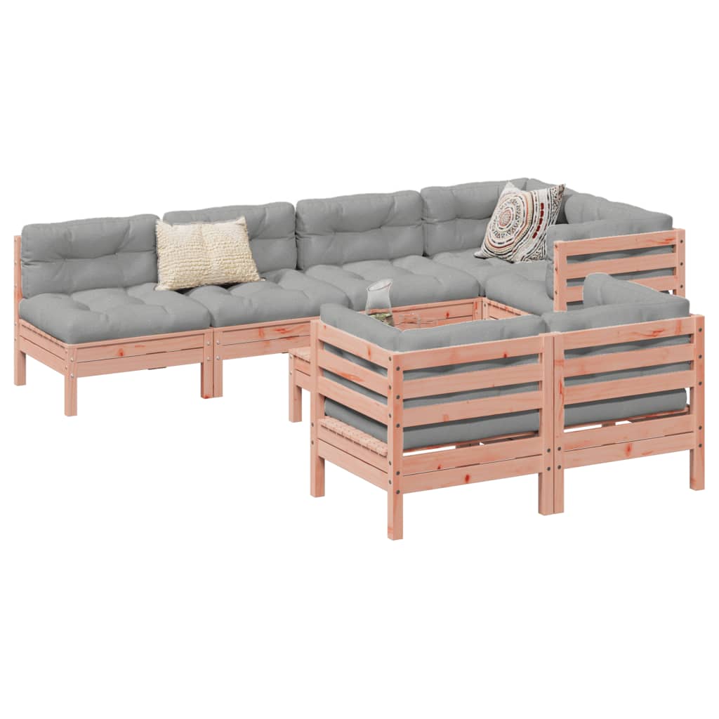 8Dílná Zahradní Sedací Souprava A Podušky Impregnovaná Borovice