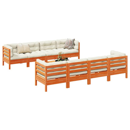 9Dílná Zahradní Sedací Souprava S Poduškami Masivní Douglaska