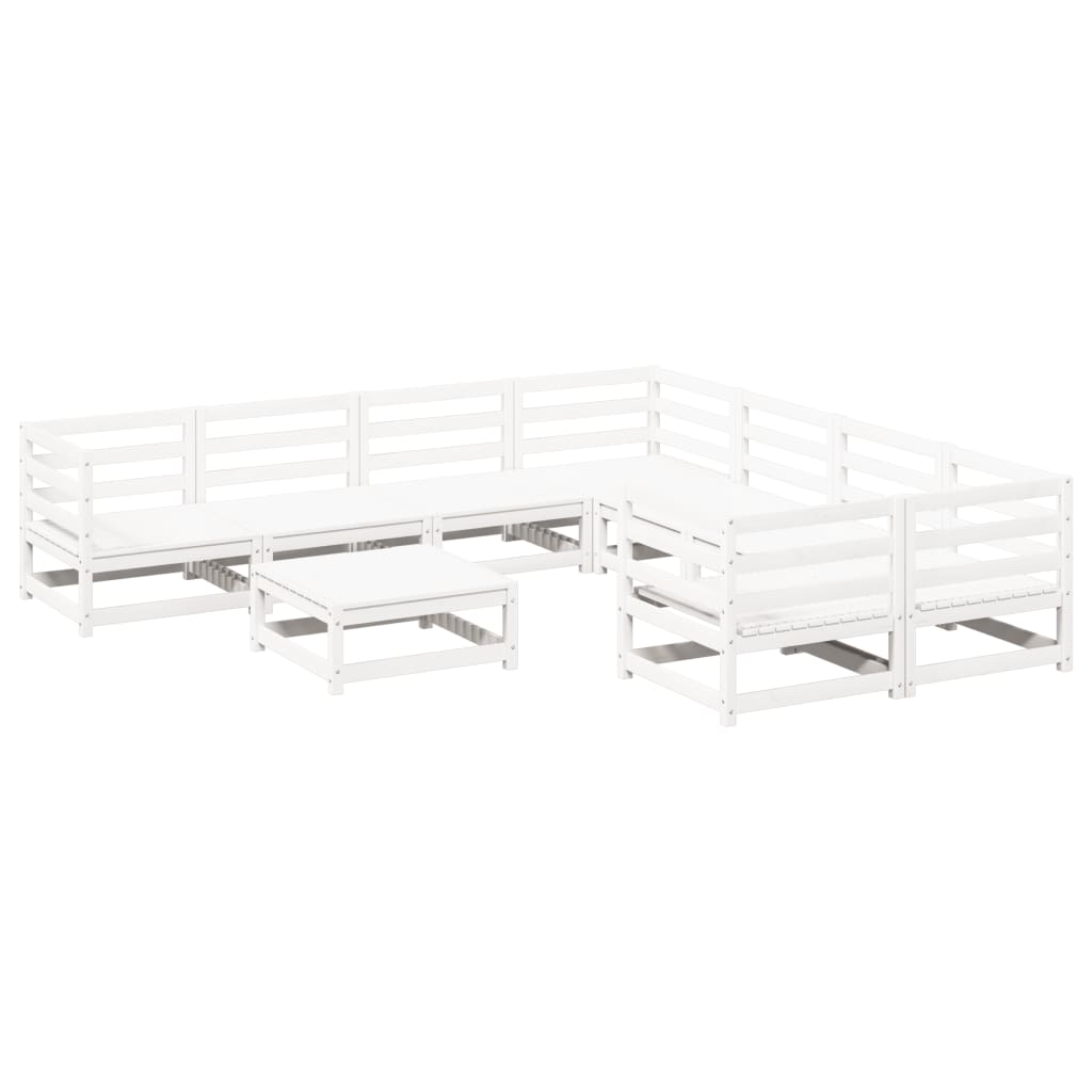 9Dílná Zahradní Sedací Souprava Masivní Borové Dřevo