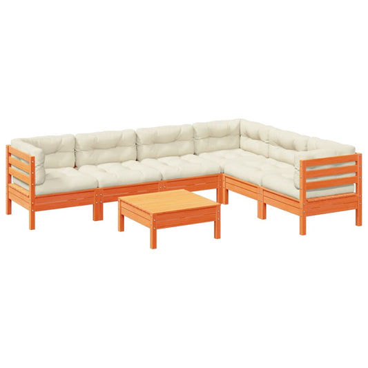 7Dílná Zahradní Sedací Souprava Podušky Borovice