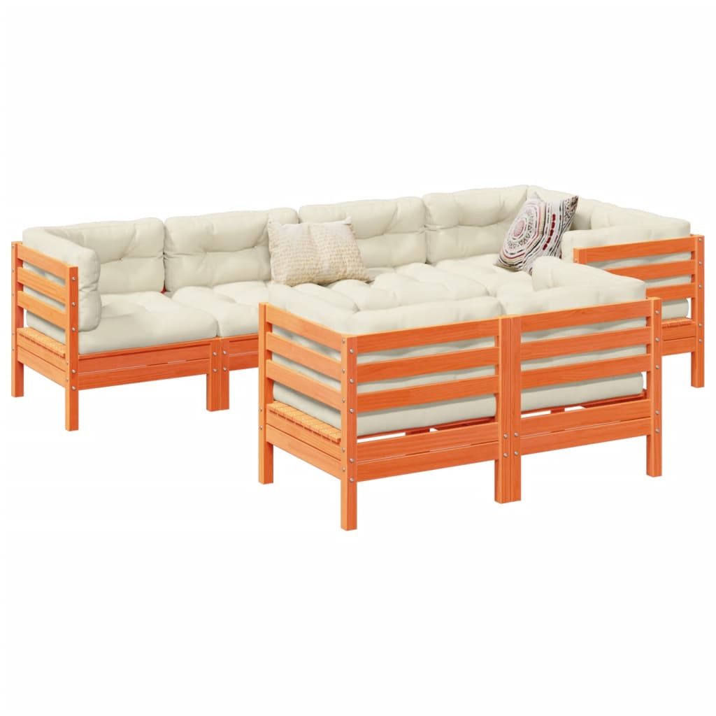 7Dílná Zahradní Sedací Souprava A Podušky Impregnovaná Borovice