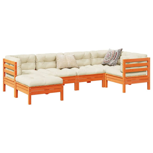 6Dílná Zahradní Sedací Souprava Podušky Borovice