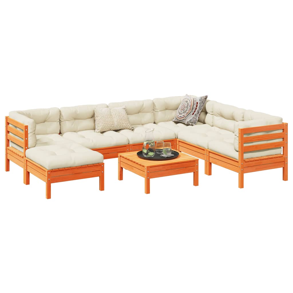 8Dílná Zahradní Sedací Souprava A Podušky Impregnovaná Borovice