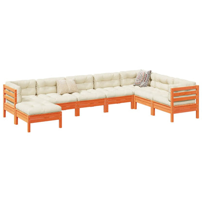 8Dílná Zahradní Sedací Souprava A Podušky Impregnovaná Borovice