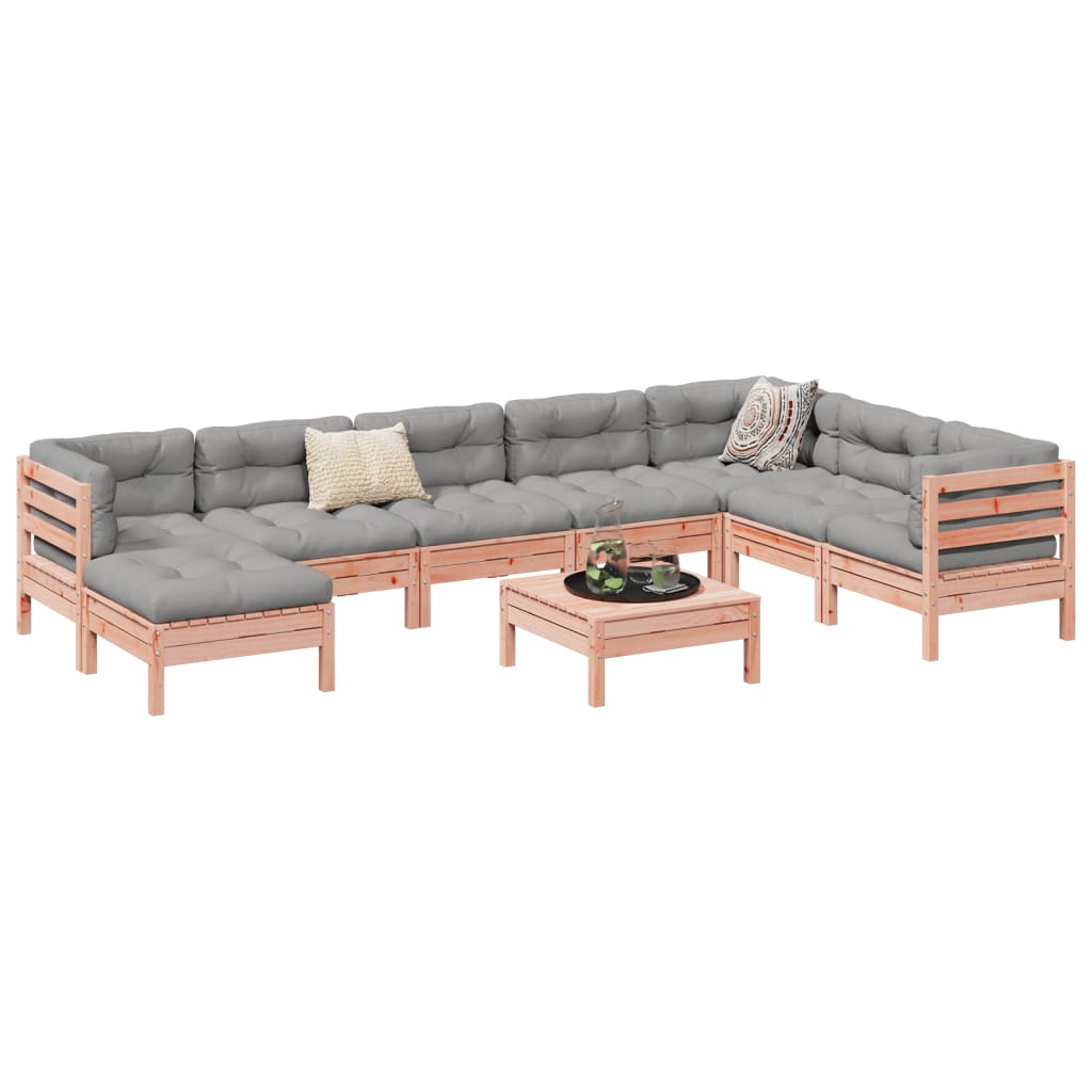 9Dílná Zahradní Sedací Souprava A Podušky Impregnovaná Borovice