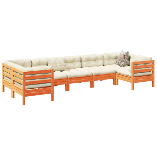 7Dílná Zahradní Sedací Souprava Podušky Borovice