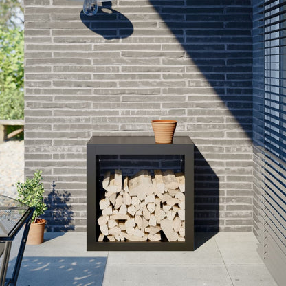 Stojan Na Palivové Dřevo Černý Ocel