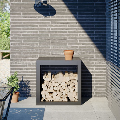 Stojan Na Palivové Dřevo Černý Ocel