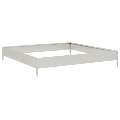 Zahradní Vyvýšený Záhon 100 X 100 X 18,5 Cm Nerezová Ocel / Světle Šedý