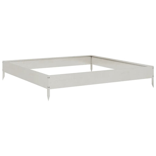 Zahradní Vyvýšený Záhon 100 X 100 X 18,5 Cm Nerezová Ocel / Světle Šedý