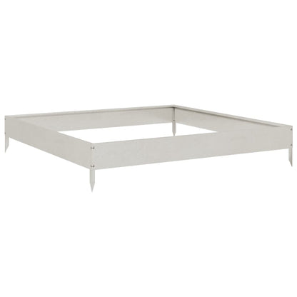 Zahradní Vyvýšený Záhon 100 X 100 X 18,5 Cm Nerezová Ocel / Světle Šedý