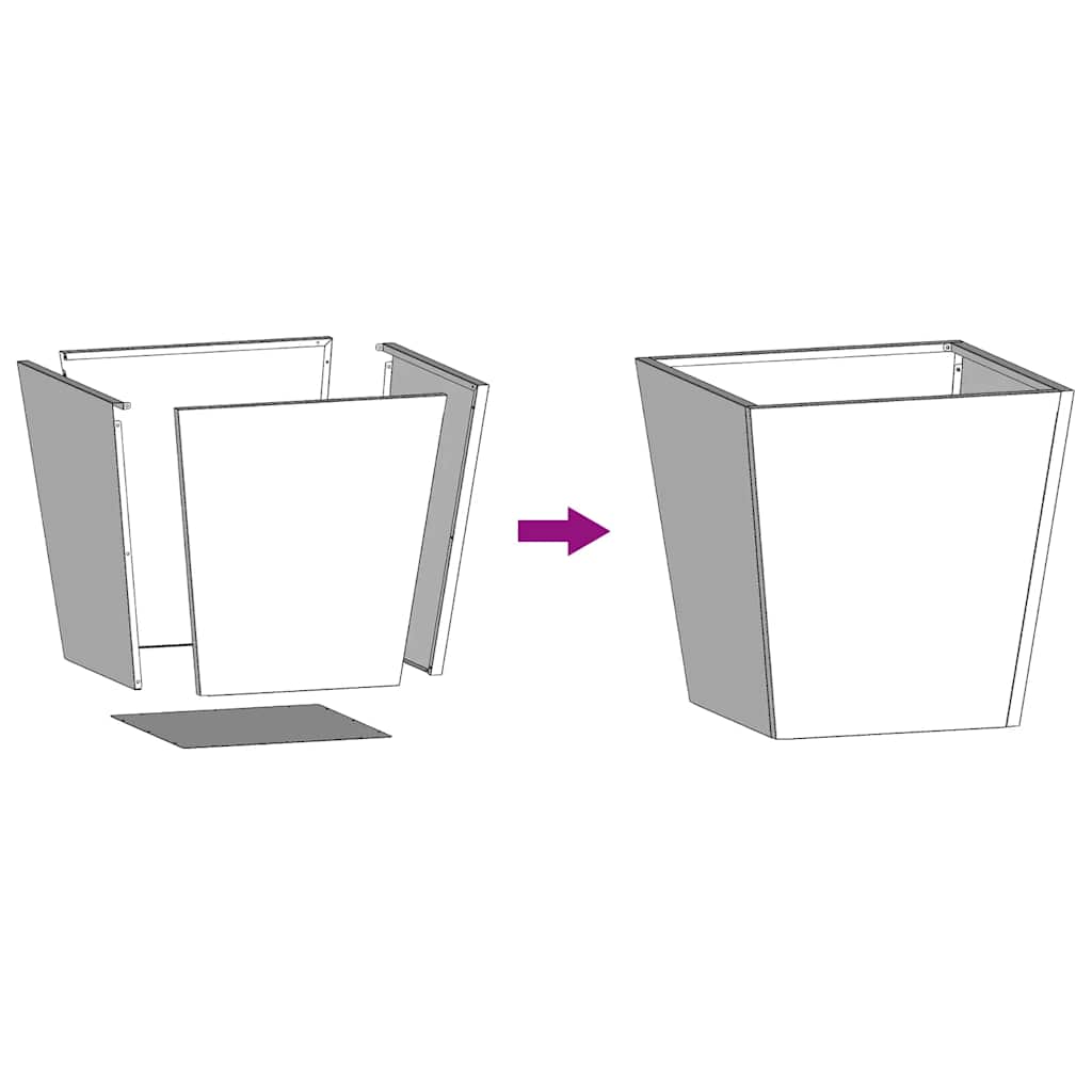 Zahradní Truhlík Pozinkovaná Ocel