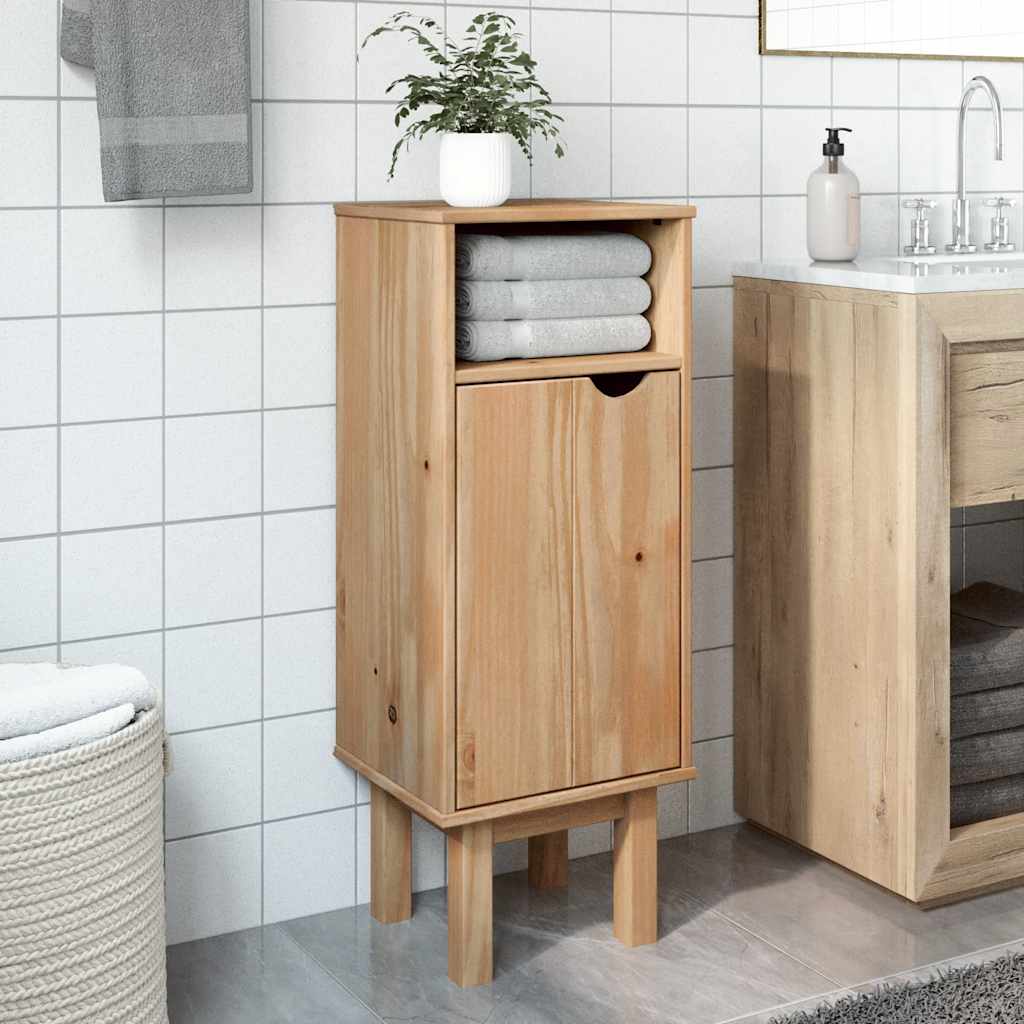 Koupelnová Skříňka Otta 35 X 30 X 90 Cm Masivní Borové Dřevo