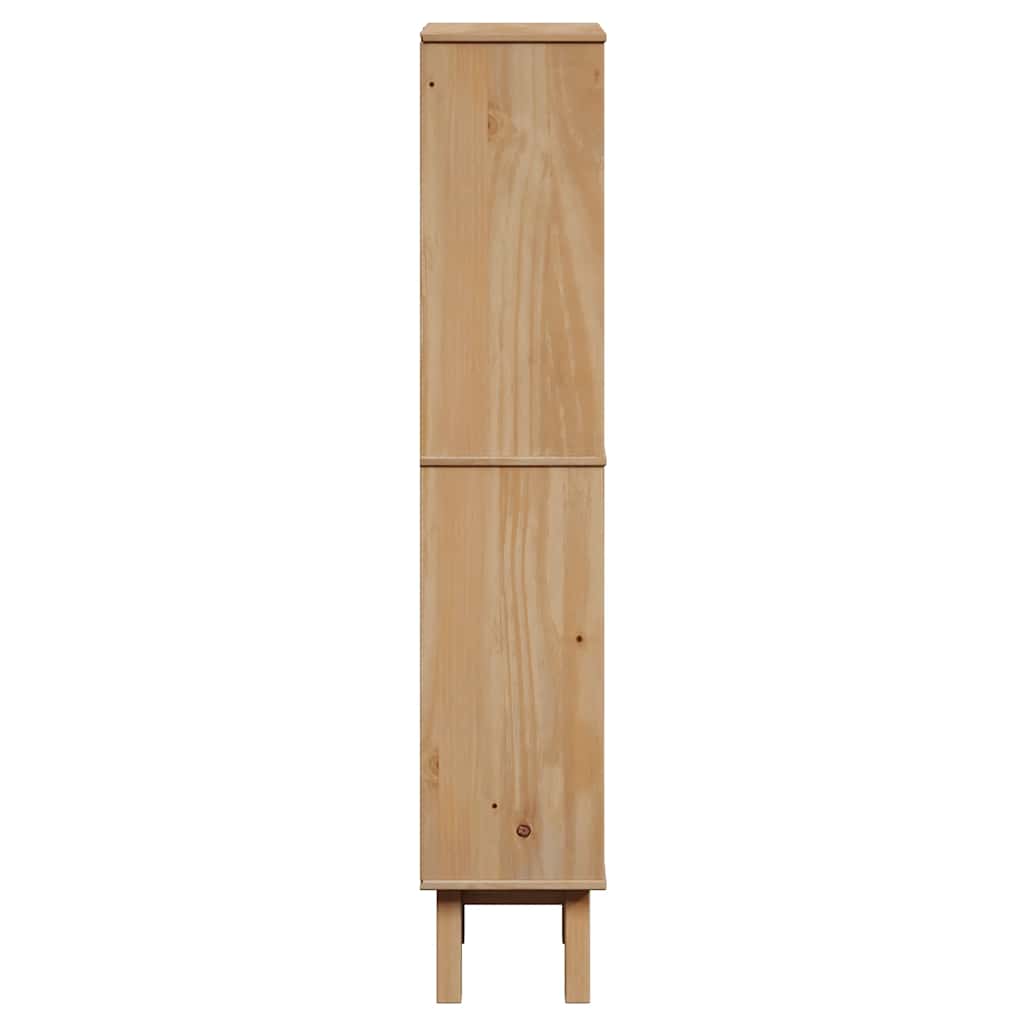 Koupelnová Skříňka Otta 35 X 30 X 159 Cm Masivní Borovice Černá