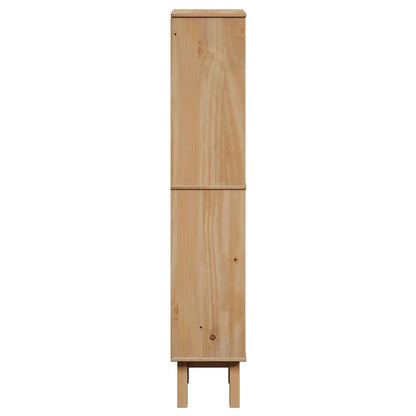 Koupelnová Skříňka Otta 35 X 30 X 159 Cm Masivní Borovice Černá