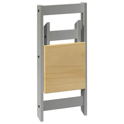 Jídelní Židle Skládací 4 Ks Corona Šedá Masivní Borovice