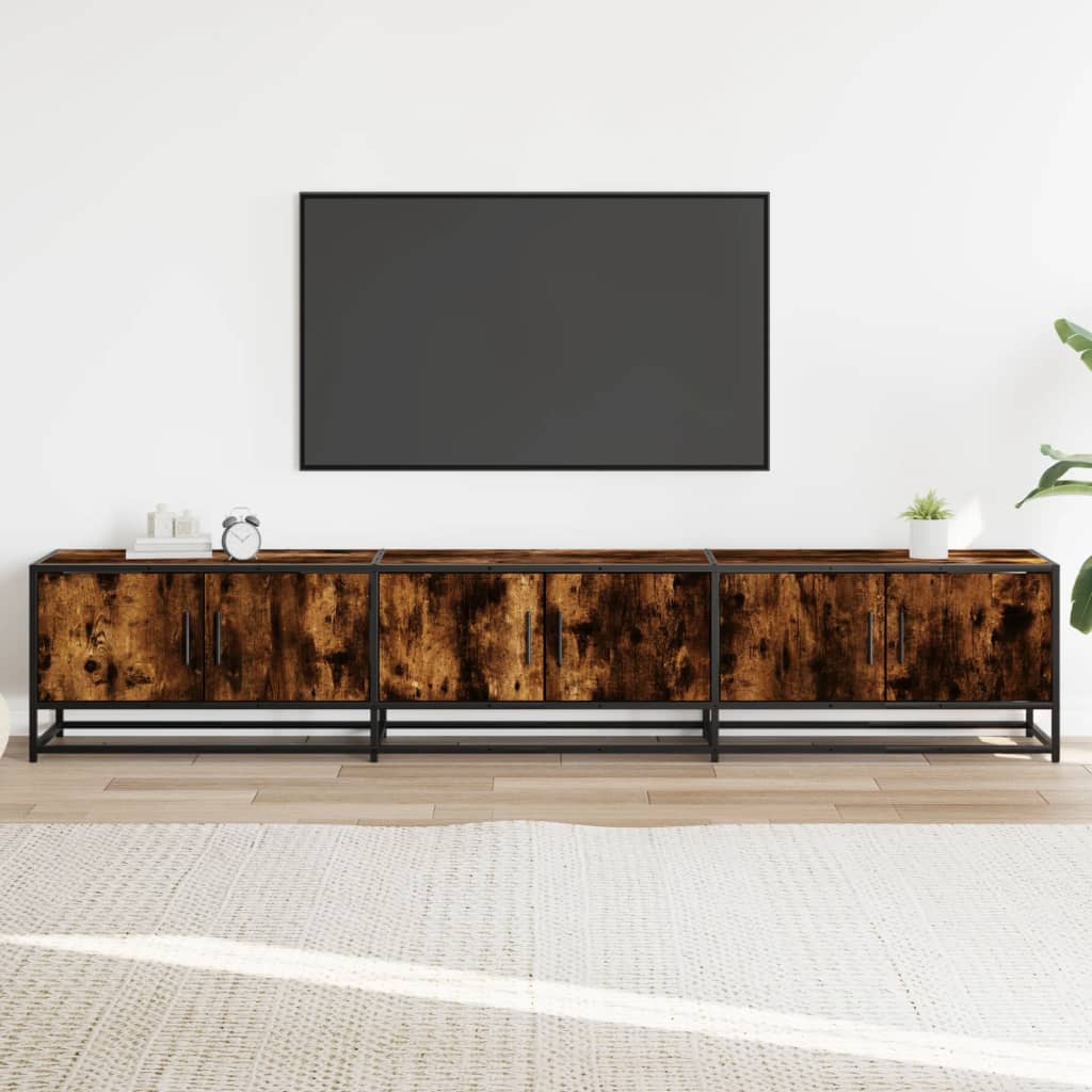Tv Skříňka Kouřový Dub 210 X 35 X 41 Cm Kompozitní Dřevo