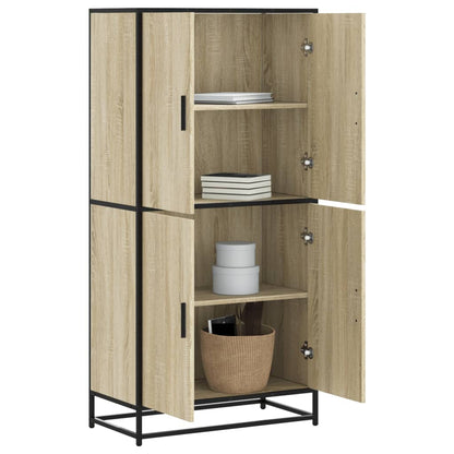 Skříň Highboard 68 X 35 X 139 Cm Kompozitní Dřevo