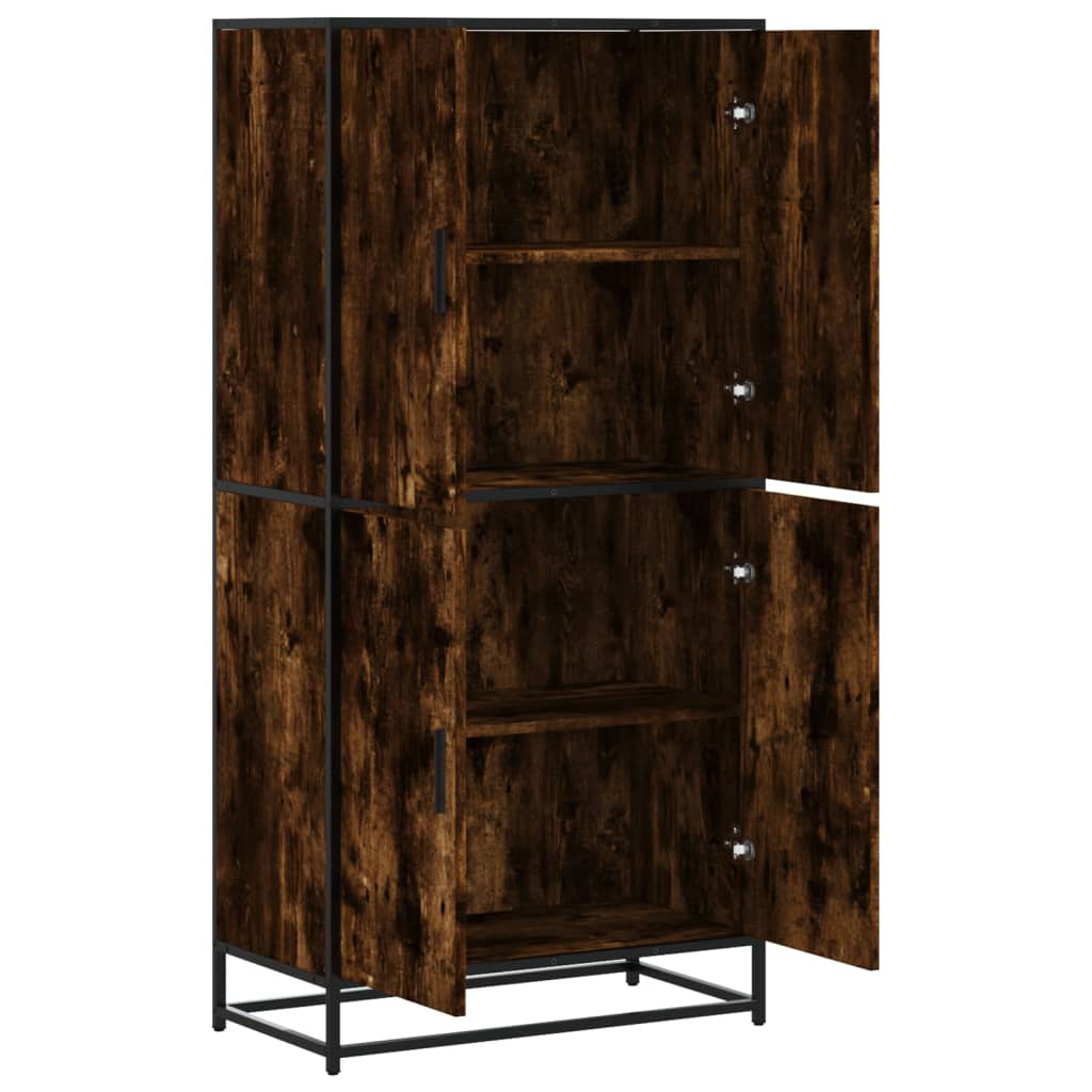 Skříň Highboard 68 X 35 X 139 Cm Kompozitní Dřevo