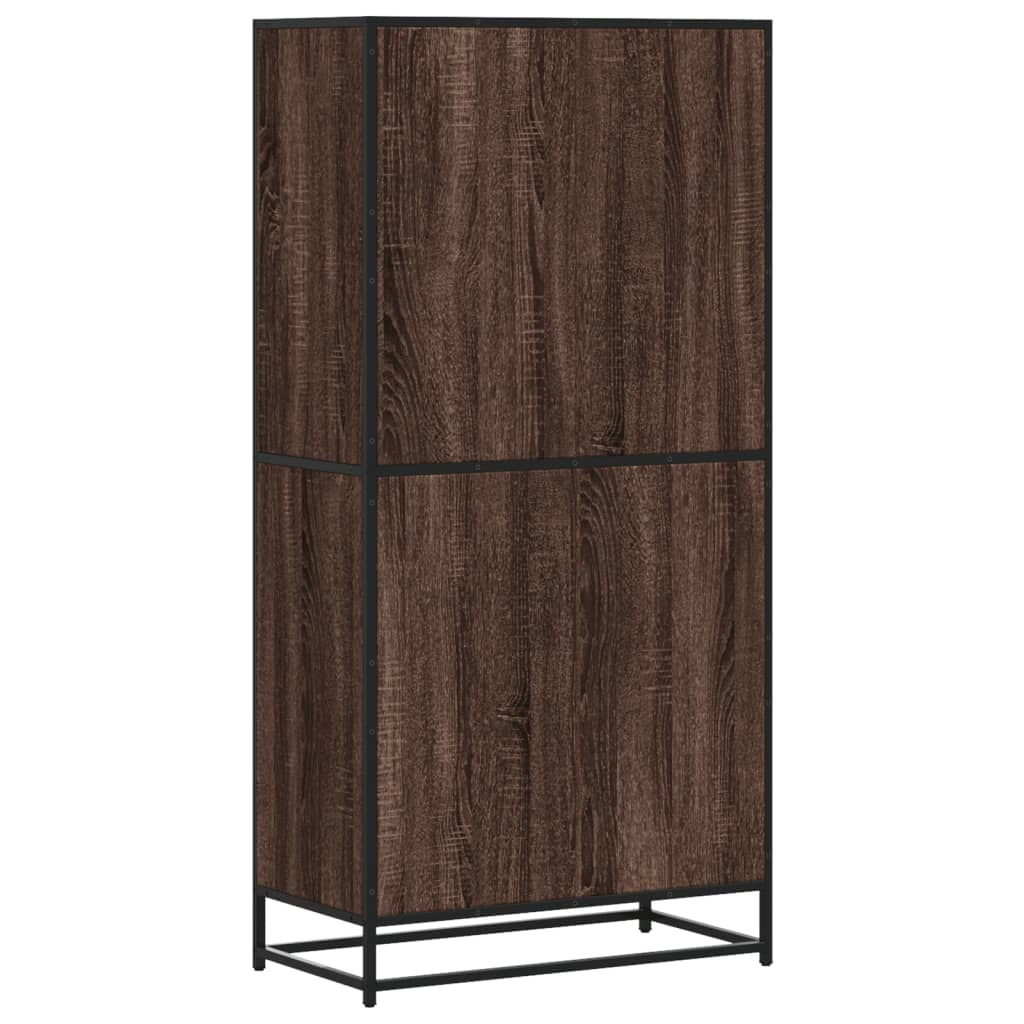 Skříň Highboard 68 X 35 X 139 Cm Kompozitní Dřevo