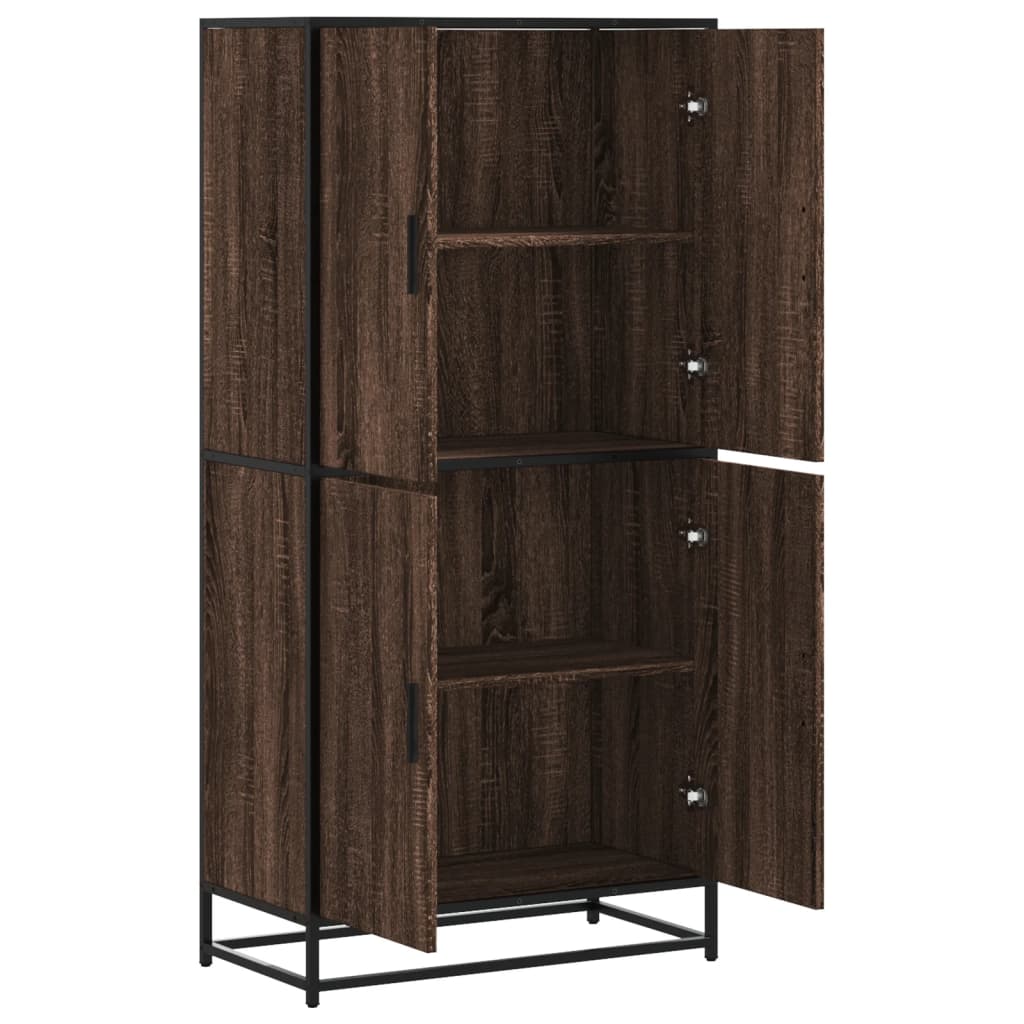 Skříň Highboard 68 X 35 X 139 Cm Kompozitní Dřevo