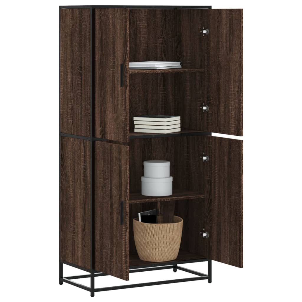 Skříň Highboard 68 X 35 X 139 Cm Kompozitní Dřevo