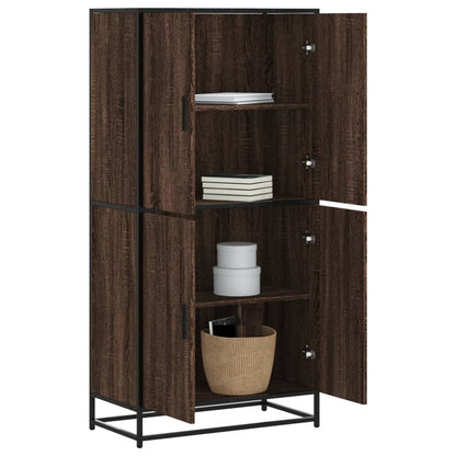 Skříň Highboard 68 X 35 X 139 Cm Kompozitní Dřevo