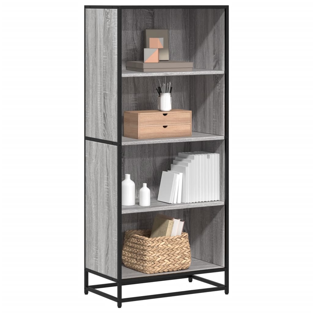 Knihovna Šedá Sonoma 60 X 35 X 170,5 Cm Kompozitní Dřevo Šedá Sonoma